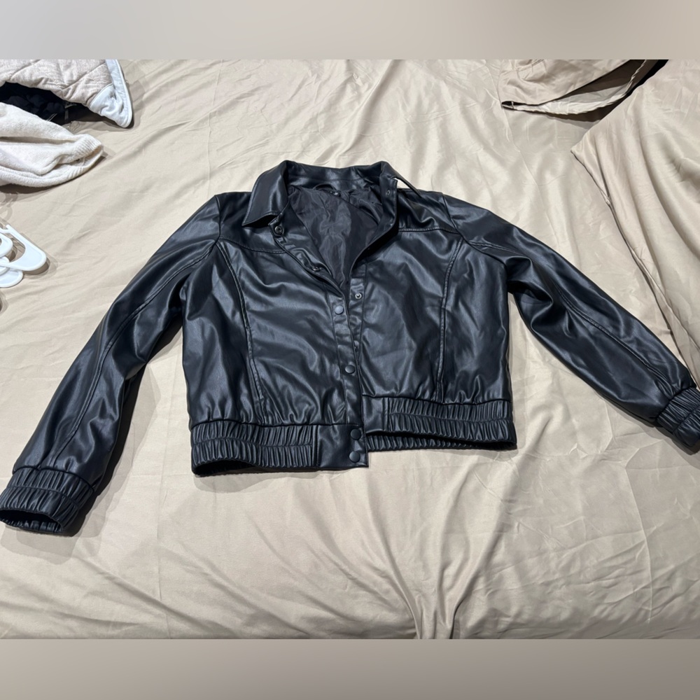 Black Tape Black Faux Leather Jacket